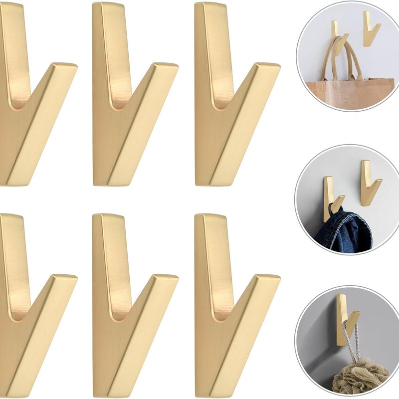 sztuk złotych wieszaków ściennych, wieszaków na ubrania ze śrubami montażowymi, wieszaków na ręczniki łazienkowe i wieszaków na ręczniki kuchenne