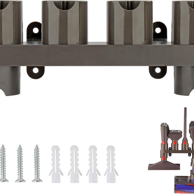 （31x7x5cm）(6 Gniazd do Przechowywania) Uchwyt Ścienny na Akcesoria, Zestaw Adapterów do Dyson V10 V11 V7 V8 V12