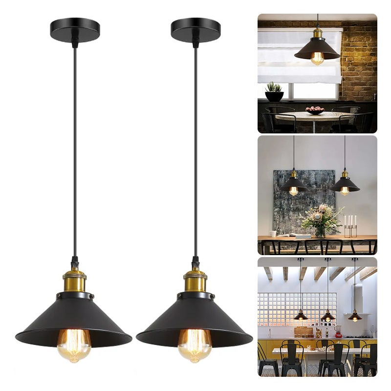 Zestaw lamp wiszących w stylu industrialnym metalowa lampa wisząca stylu retro lampa sufitowa lampa wisząca żarówką regulowana wysokość światło białe