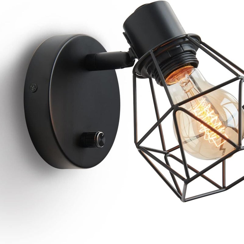 360° Regulowana wewnętrzna lampa ścienna Retro Industrial Kinkiet Oświetlenie wewnętrzne Regulacja jasności do sypialni Salonu Kuchni