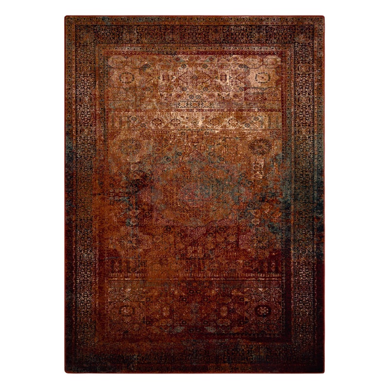 Dywan wełniany OMEGA MAMLUK Rozeta vintage czerwony 235x350 cm