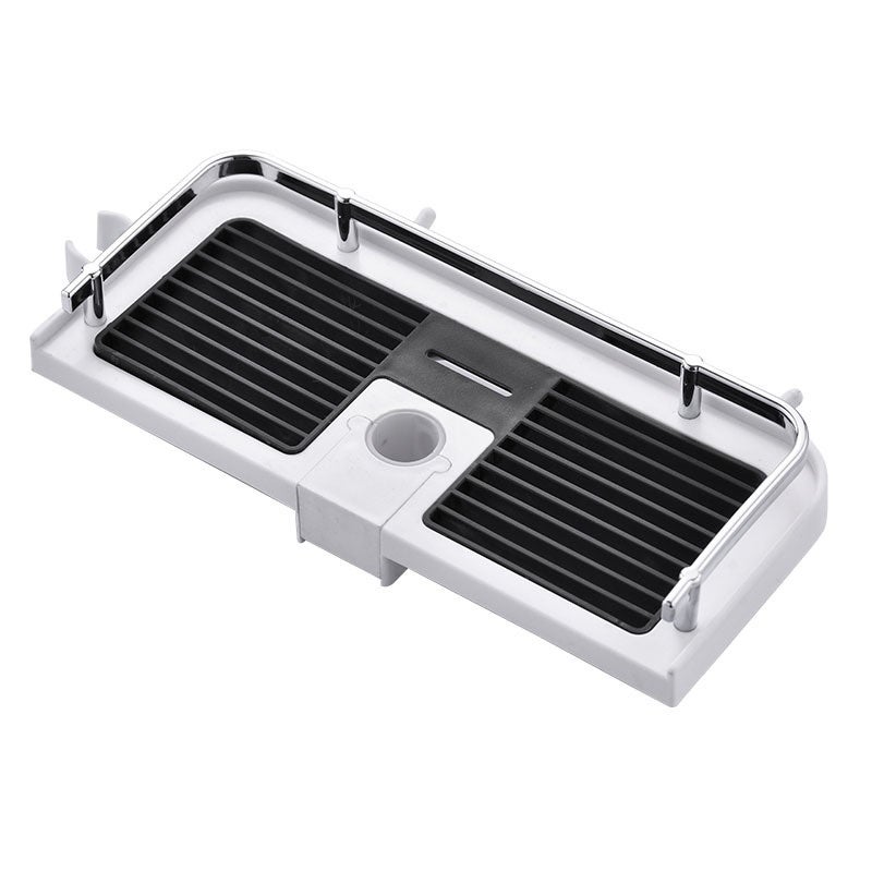 Regulowana wisząca półka prysznicowa, koszyk do przechowywania w kuchni i łazience mocowany do wspornika ściennego z rurki 30x12x6 cm