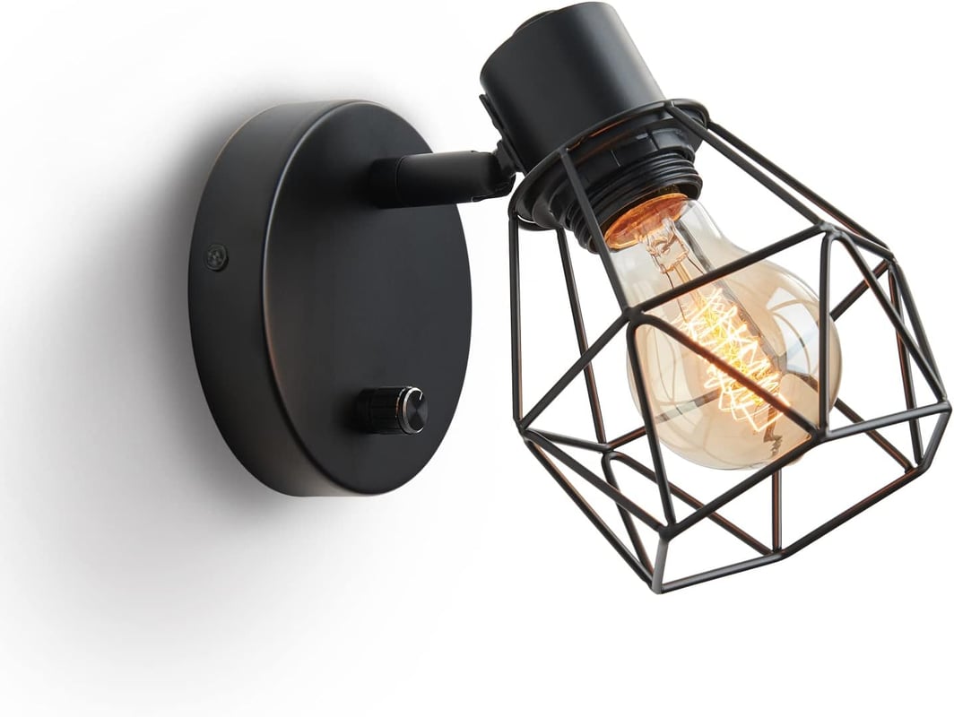 360° Regulowana wewnętrzna lampa ścienna Retro Industrial Kinkiet Oświetlenie wewnętrzne Regulacja jasności do sypialni Salonu Kuchni