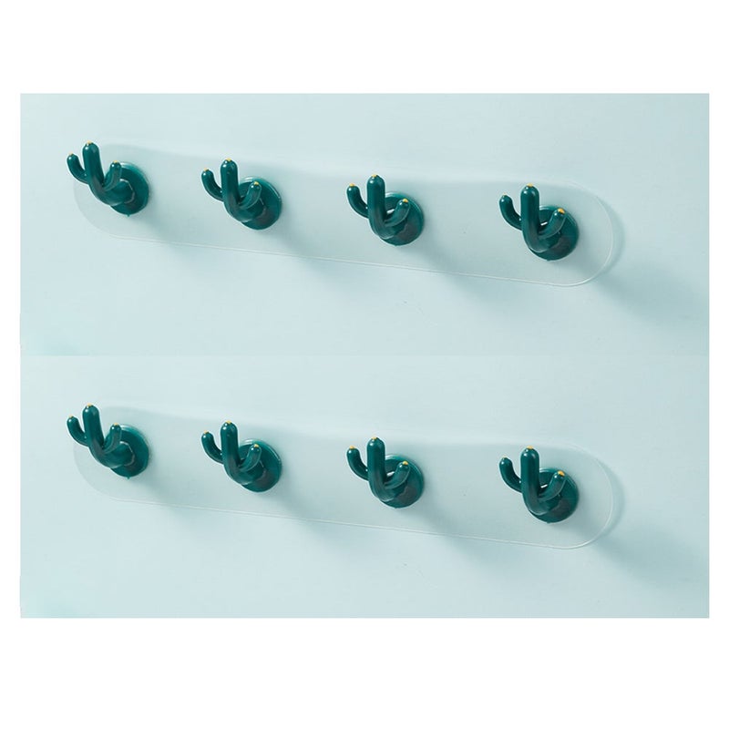 Haczyki samoprzylepne w kształcie kaktusa, plastikowe haczyki na ręczniki, haczyki ścienne na drzwi do wieszania płaszczy, 2 sztuki