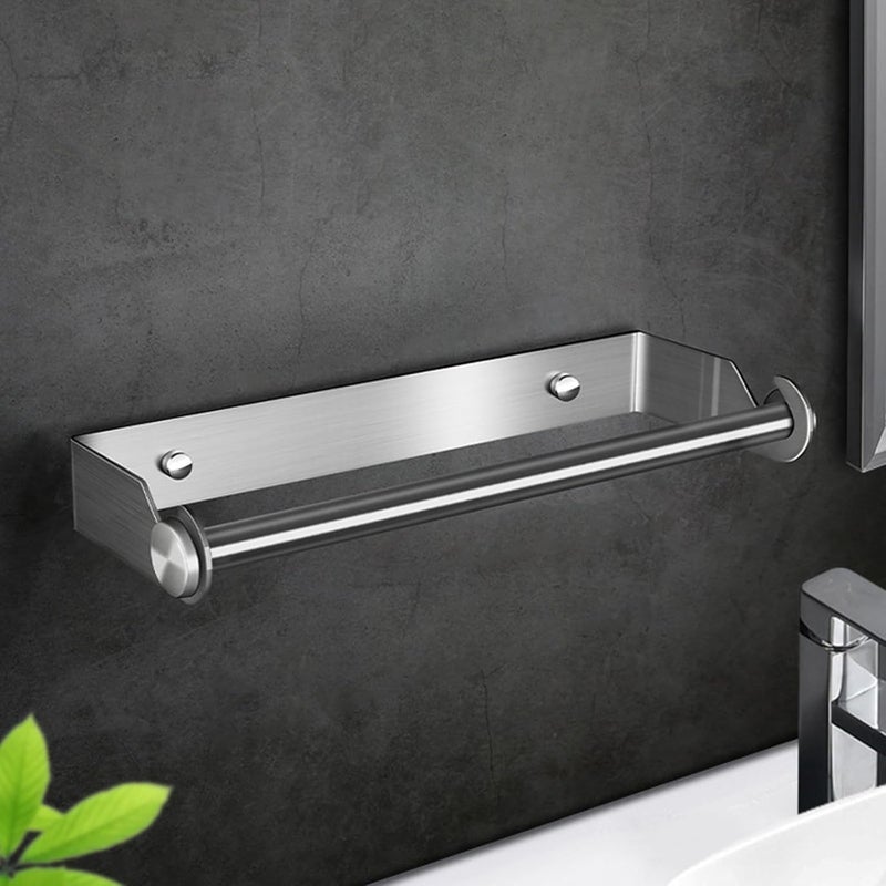 Wieszak na ręczniki ze stali nierdzewnej, uchwyt na papier toaletowy montowany na ścianie, odpowiedni do kuchni i łazienki, wykończenie szczotkowane,