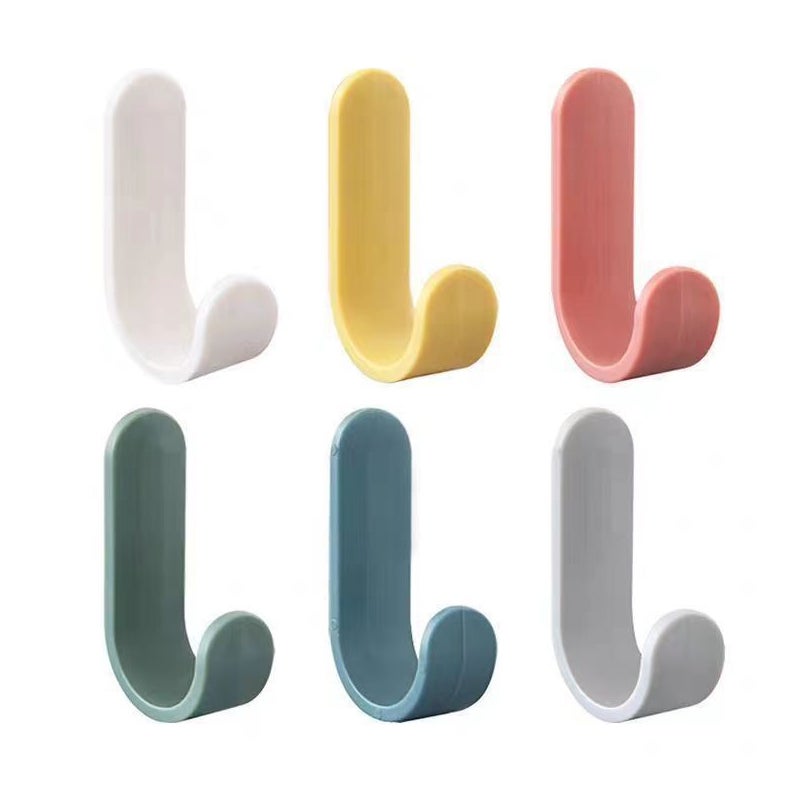 12 kolorowych, samo-przyczepnych haczyków, haczyków ściennych samoprzylepnych do łazienki na ręczniki