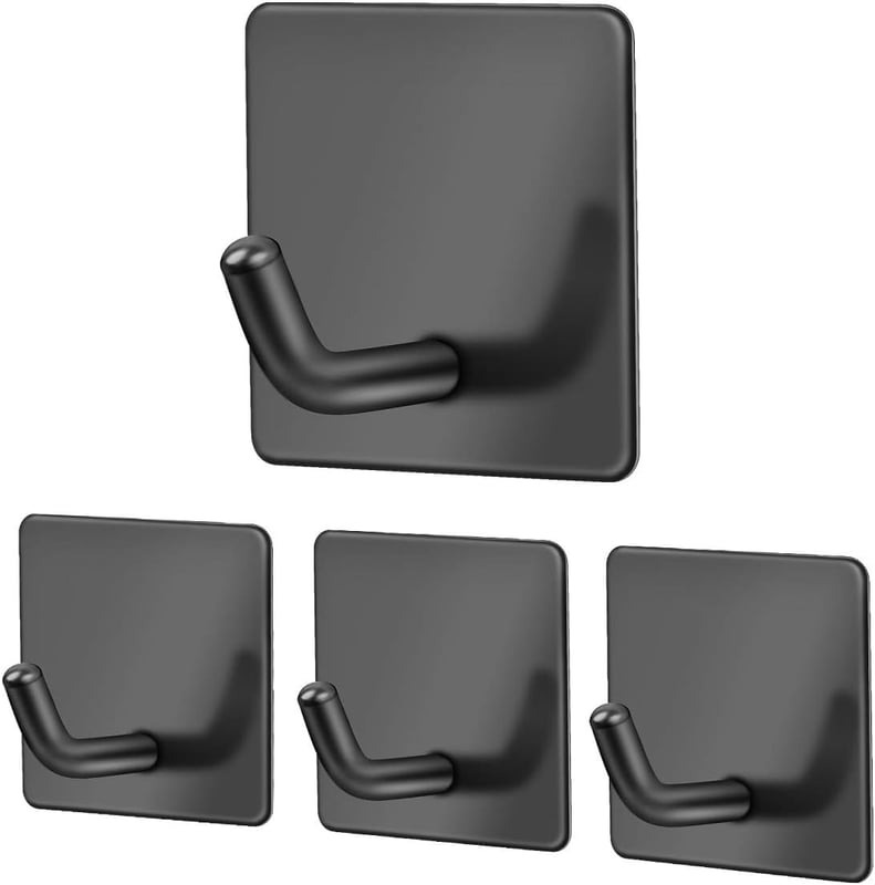 4 sztuki samoprzylepnych haczyków, przyklejane haczyki ścienne, wytrzymały, wodoodporny wieszak na ręczniki do łazienki, kuchni, szafy, drzwi