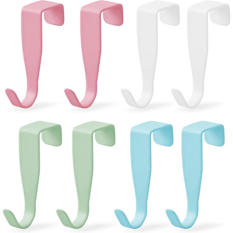 8 sztuk haczyków na drzwi, haczyki w kształcie litery S, haczyki na drzwi ze stali węglowej, haczyk na ręcznik łazienkowy