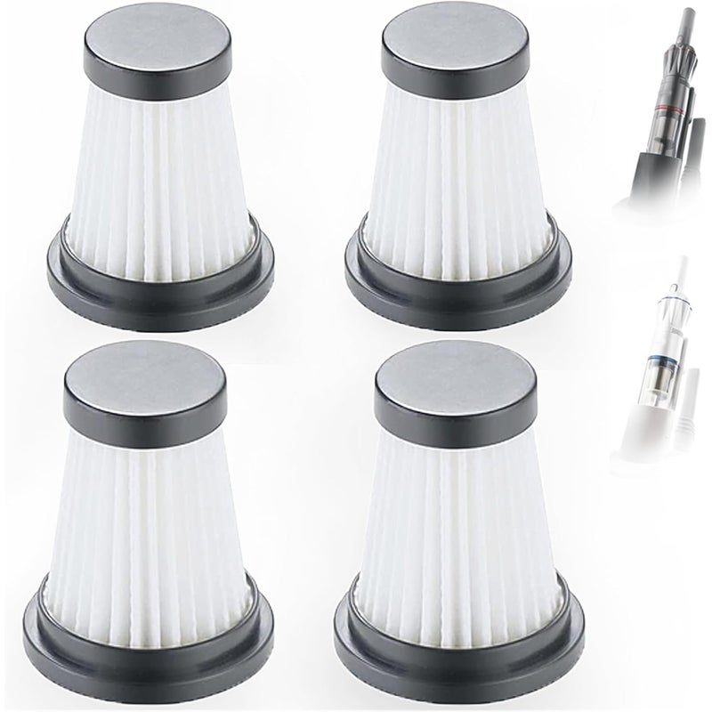 Zestaw 4 filtrów zamiennych do odkurzaczy akumulatorowych Moosoo K12, K12 Pro i K13, Genius Invictus One 1.0 X7/2.0 i Foxnovo 13KPA.