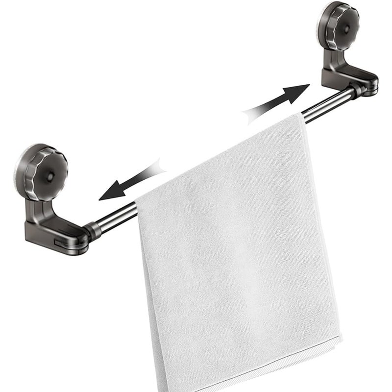 Wieszak na ręczniki ścienny, teleskopowy drążek na ręczniki, wieszak na ręczniki ze stali nierdzewnej, bez haczyków, wieszak na ręczniki do łazienki