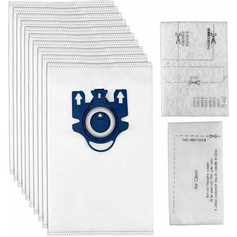 10 szt. worków zamiennych z 2 filtrami do odkurzacza Miele HyClean 3D Efficiency GN Classic C1 Complete C2 C3 S2000 S5000 S8000 Series - 9917730