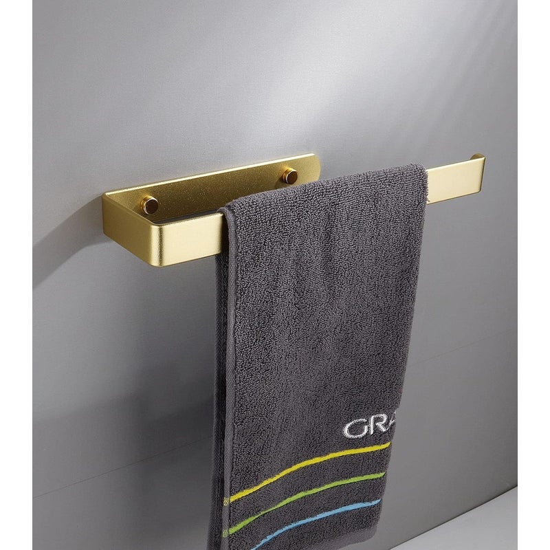 Wieszak na ręczniki łazienkowe ze stali nierdzewnej bez wiercenia samoprzylepny uchwyt ręczniki montowany ścianie wieszak możliwością wiercenia złoty