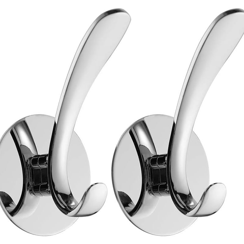 Wieszak na ręczniki, haczyk, szlafrok, stal nierdzewna, bez wiercenia, łazienka, kuchnia, polerowana powierzchnia, 2 sztuki