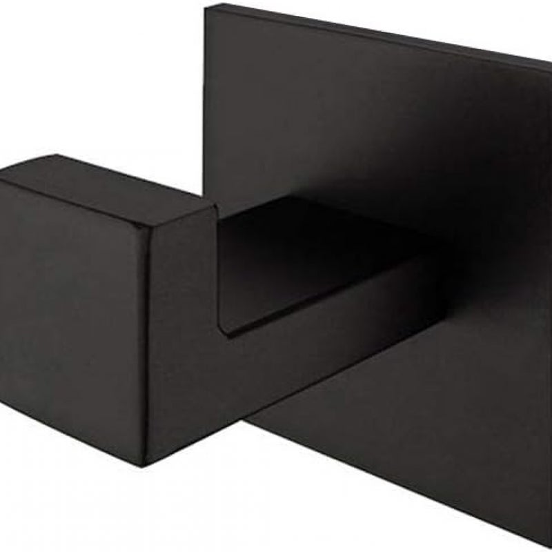 Haczyk na ręcznik Home, wieszak na szlafrok SUS 304 ze stali nierdzewnej, wykończenie czarny mat, uniwersalny haczyk ścienny samoprzylepny 3M