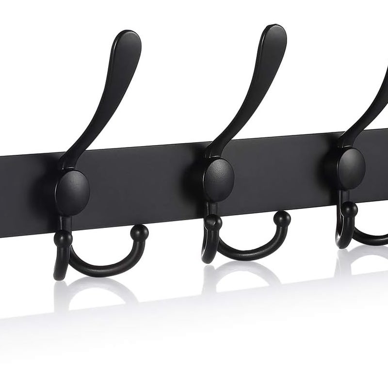 (Czarny Mat, 15 Haczyków, 1 szt.) Wieszaki na Ręczniki Szlafroki