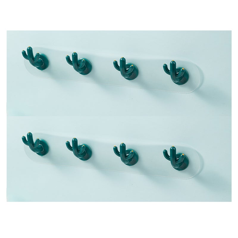 Haczyki samoprzylepne Kaktus Haczyki na ręczniki Plastikowe haczyki na rajstopy Wodoodporne haczyki na drzwi Wieszak ścienny na płaszcz 2 szt.