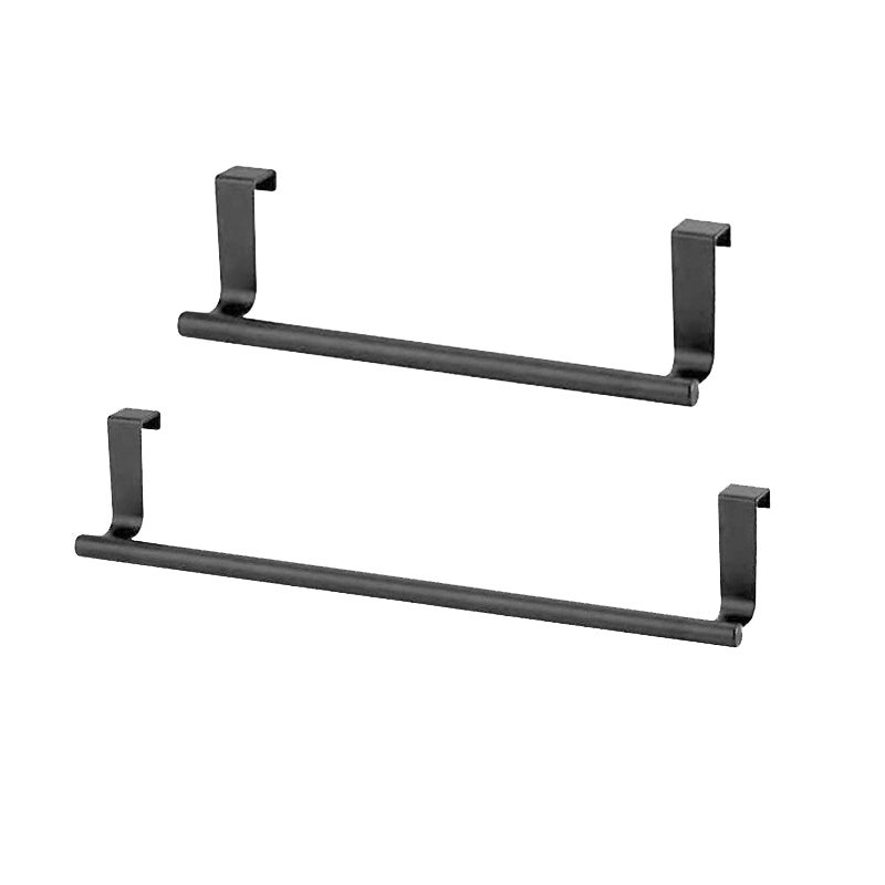 Haczyki na ręczniki kuchenne, 2 sztuki, bezinwazyjny uchwyt do przechowywania, mały rozmiar (23*6.2cm) + duży rozmiar (36*6.2cm), czarny