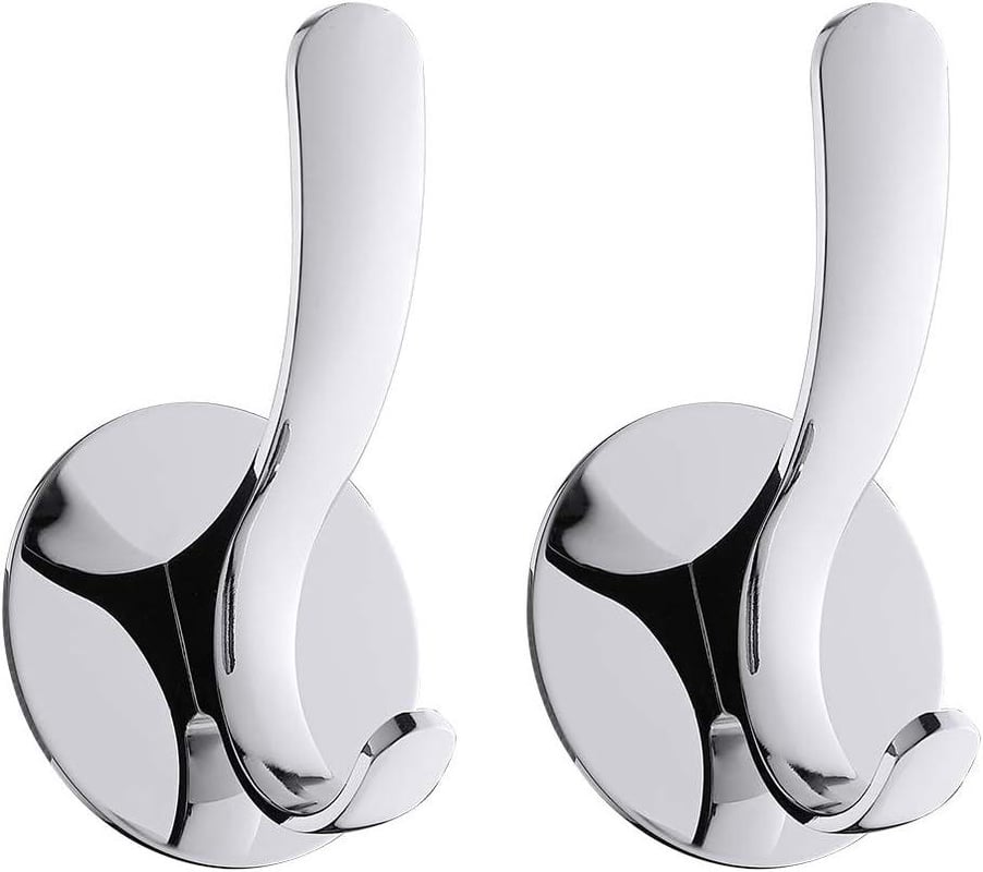 Wieszak na ręcznik, szlafrok, haczyk ze stali nierdzewnej, bez wiercenia, do łazienki, kuchni, polerowana powierzchnia, 2 szt.