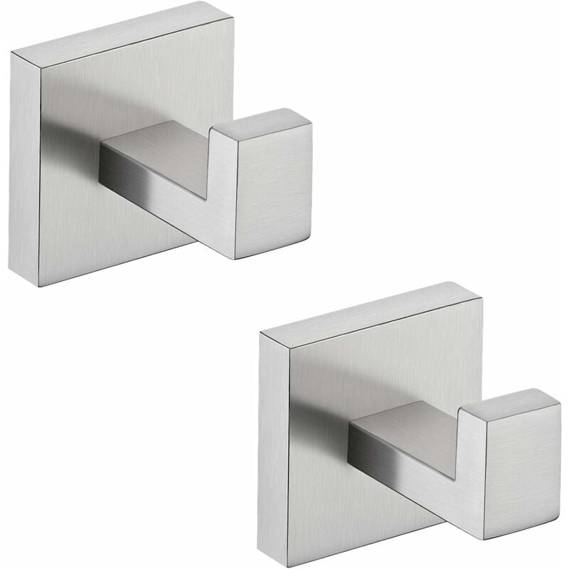 Wieszak Ścienny na Ręczniki Haczyki Łazienkowe Ścienne Haczyki Ze Stali Nierdzewnej SUS304 Wieszak Do Kuchni 2 Sztuki Szczotkowane