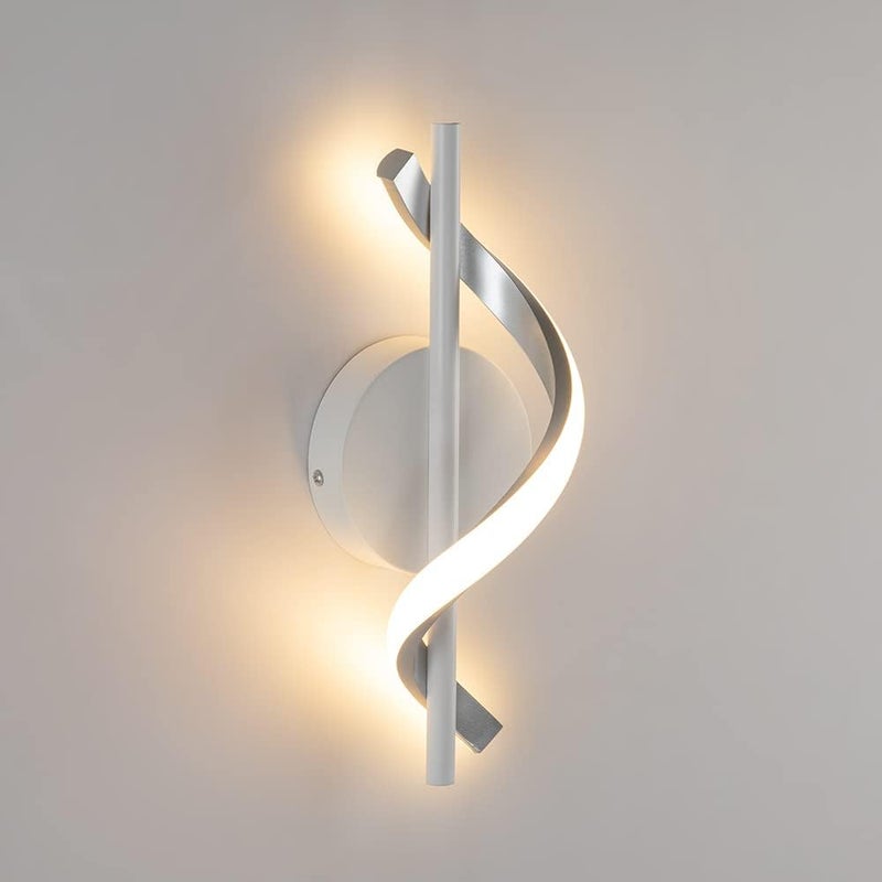 Kinkiet LED 12W - Designerska lampa wewnętrzna do schodów, korytarzy, sypialni - 2700K, niskie zużycie energii - biały