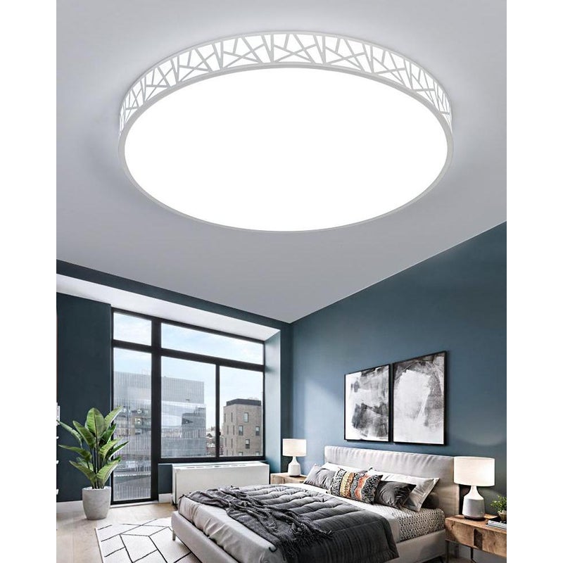 Okrągły plafon w kształcie gniazda ptasiego cm lampa do sypialni geometryczny design klosz akrylowy odpowiedni do sypialni kuchni światło białe