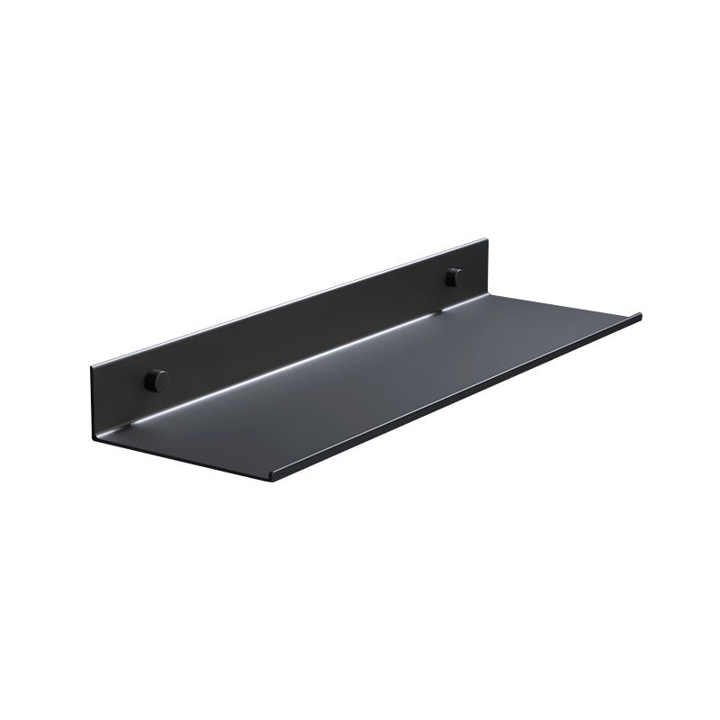 (20CM, Czarny) Półka Łazienkowa Bez Wiercenia, Czarna Półka Ścienna, Metalowa Półka Pod Prysznic 20cm, Dekoracyjna Półka Wisząca do Salonu