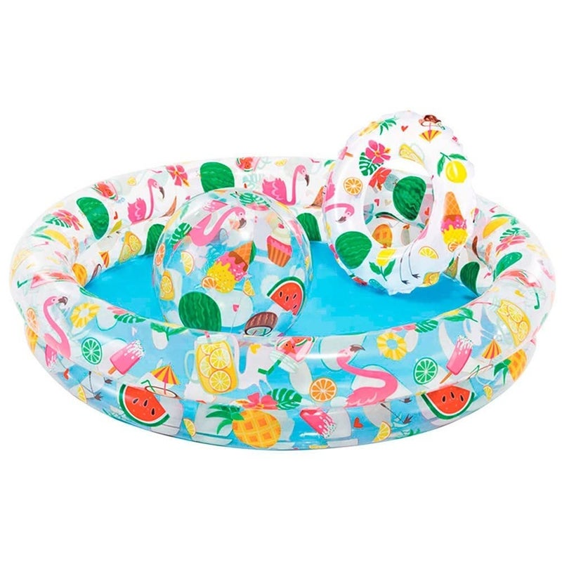 MCBOSON Zestaw Basen Summer Pop, 122cm X 25cm
