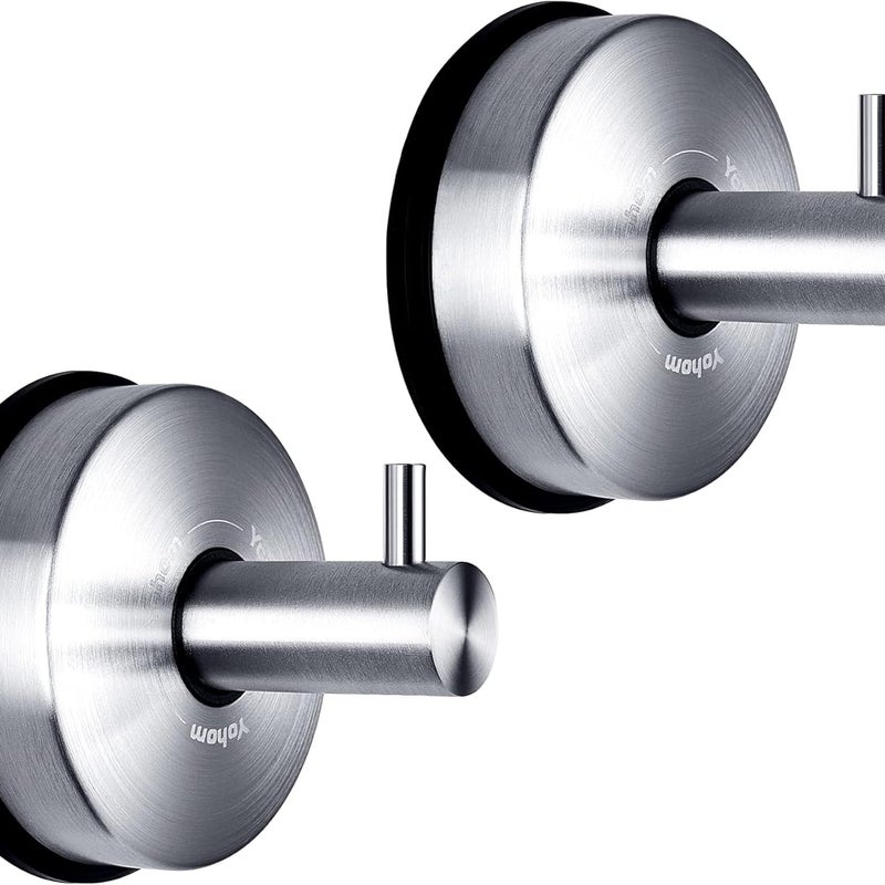 5-częściowy uchwyt na ręczniki łazienkowe ze stali nierdzewnej z przyssawkami, mocne haczyki na ręczniki, wieszaki ścienne do prysznica do kuchni, ła