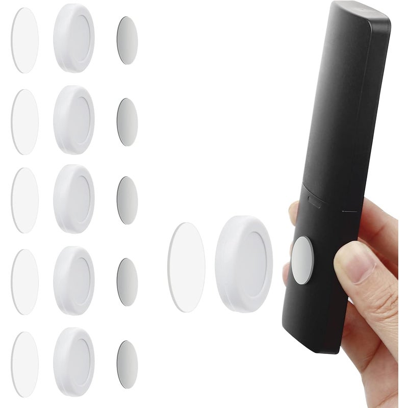 Magnetyczny uchwyt na pilota (5 sztuk, biały) Organizery ścienne do przechowywania bez wiercenia Pojemniki do przechowywania