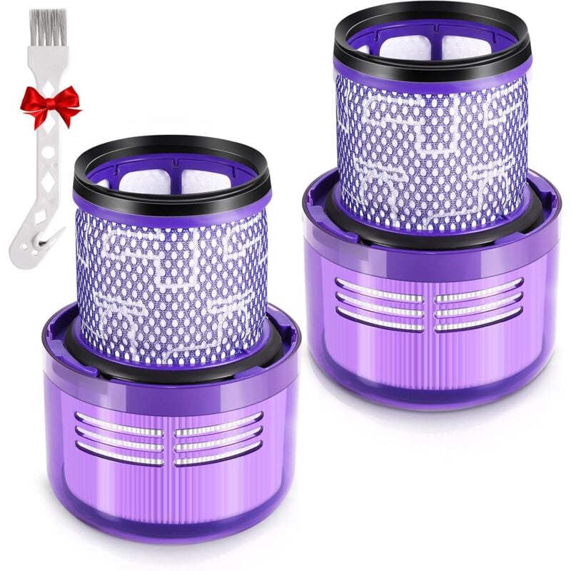 2-pak filtrów do bezprzewodowych odkurzaczy Dyson V11 Absolute Extra Pro, V15 Detect SV14 SV17 SV22, zmywalny filtr Hepa zamiennik