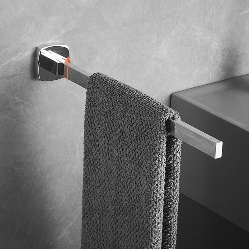 Obrotowy wieszak na ręczniki ze stali nierdzewnej chromowanej 35 cm, mocowany do ściany, do łazienki, kuchni, garderoby