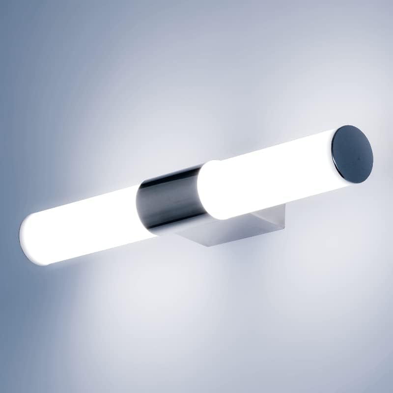 Lampa LED do łazienkowego lustra, 40 cm, nowoczesne oświetlenie do makijażu 16 W, wodoodporna (IP65) kinkiet ze stali nierdzewnej do łazienki