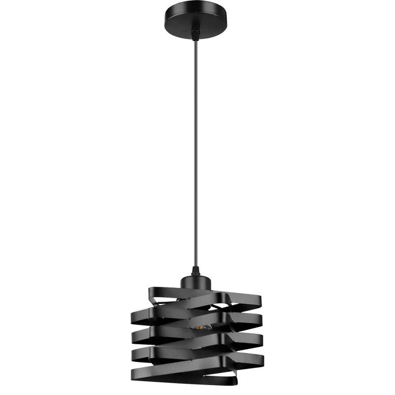 Lampa wisząca sufitowa z kutego żelaza, mały industrialny żyrandol w stylu Vintage retro z metalu, żarówka E27, wisząca latarnia do wnętrz