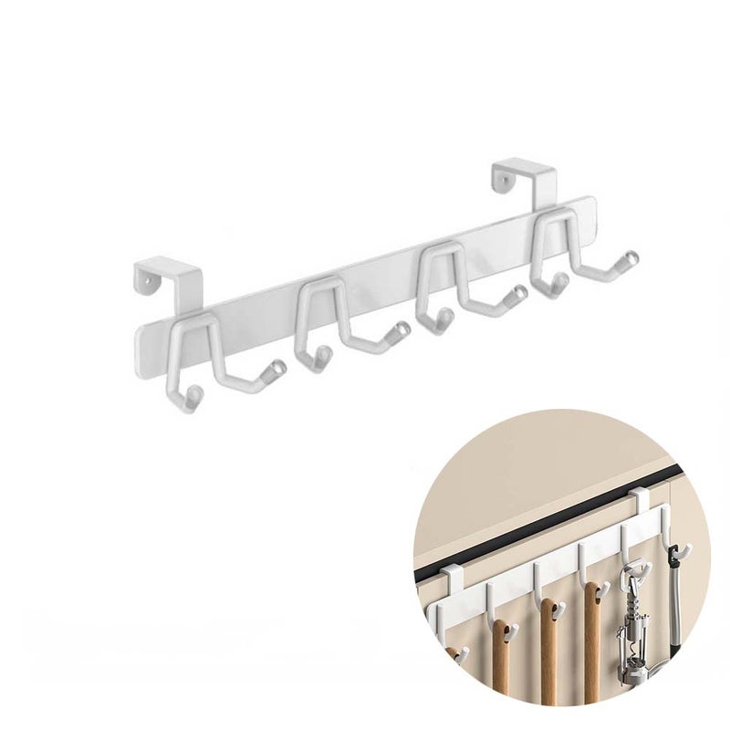 szt Haczyk do szafki kuchennej ze stali nierdzewnej bez wiercenia solidny haczyk na ręczniki do przechowywania w łazience i kuchni białe wykończenie