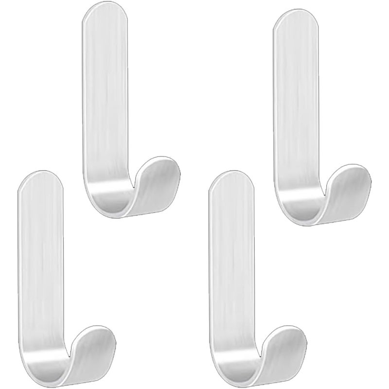 Samoprzylepny haczyk ze stali nierdzewnej - 8 szt. Samoprzylepne haczyki, haczyki ścienne, wieszak na ręczniki do kuchni, łazienki, balkonów