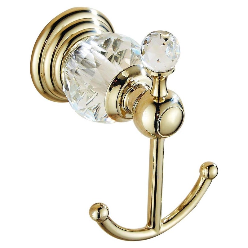 Kryształowy haczyk na ręcznik, złoty haczyk na szlafrok, wieszak na ręczniki łazienkowe, odpowiedni do kuchni na ścianę między szafkami