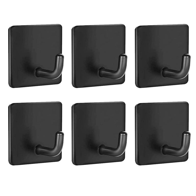 Zestaw 6 haczyków samoprzylepnych, haczyki ścienne na ręczniki, wytrzymałe haczyki do zawieszania, idealne do łazienki, pod prysznic, do kuchni