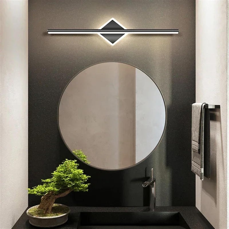 Lampa LED typu kinkiet o mocy 10 W do toaletki, lustra łazienkowego, światło białe 4000 K, 60 cm, oświetlenie do szafki z lustrem w sypialni