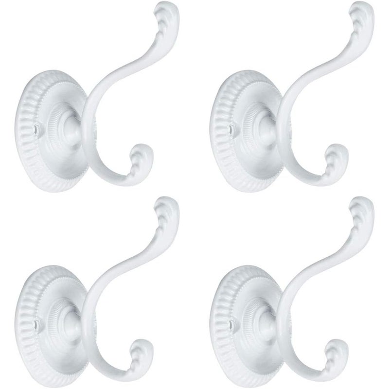 wieszaki ścienne na szlafroki i ręczniki, stop cynku ze śrubami, białe