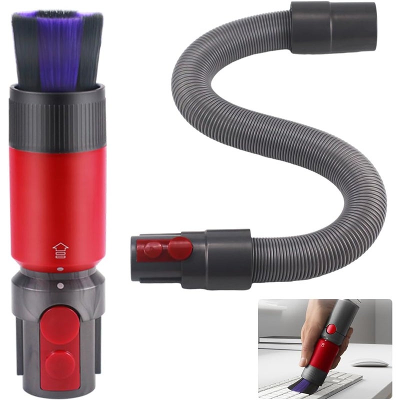 2 sztuki Szczotki odpornej na zarysowania do odkurzacza Dyson, zestaw do Dyson V8/V10/V11/V15, z przedłużanym wężem