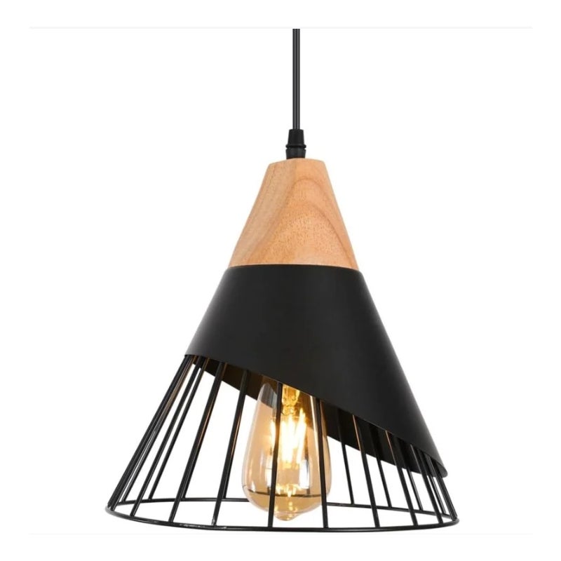 Nowoczesna Lampa Wisząca w Kształcie Spirali Żyrandol Oprawa E27 Do Salonu Sypialni Jadalni Biura Baru Kawiarni Czarny L1,2m