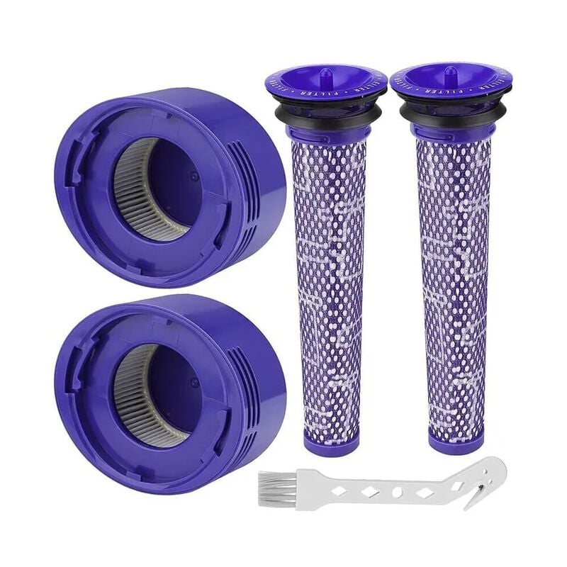 Filtr do Dyson V8/V7, wymienne filtry zmywalne do odkurzacza Dyson i Animal, z 2 filtrami HEPA, 2 filtrami wstępnymi, 1 narzędziem do czyszczenia