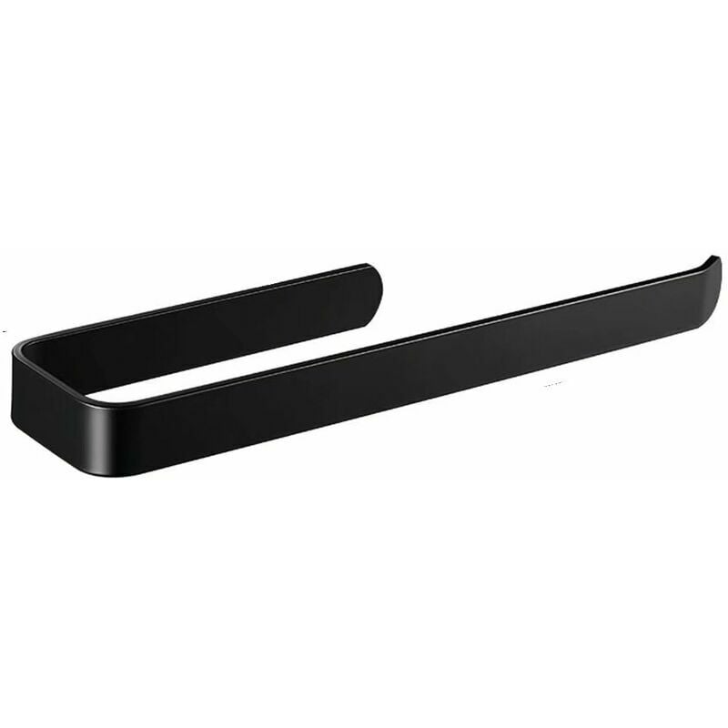 Samoprzylepny wieszak na ręczniki ze stali nierdzewnej do łazienki i kuchni - 33,5 cm - Czarny - samoprzylepny