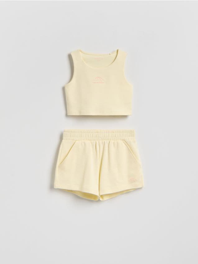 Reserved - Bawełniany komplet - żółty