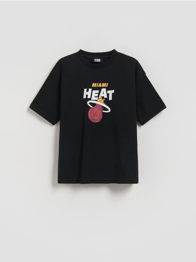 Reserved - T-shirt Miami Heat NBA - czarny
