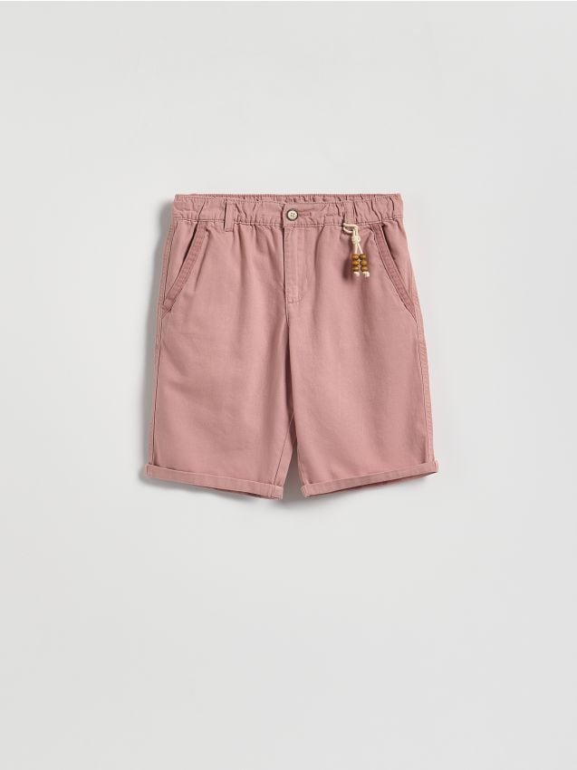 Reserved - Bawełniane szorty - brudny róż