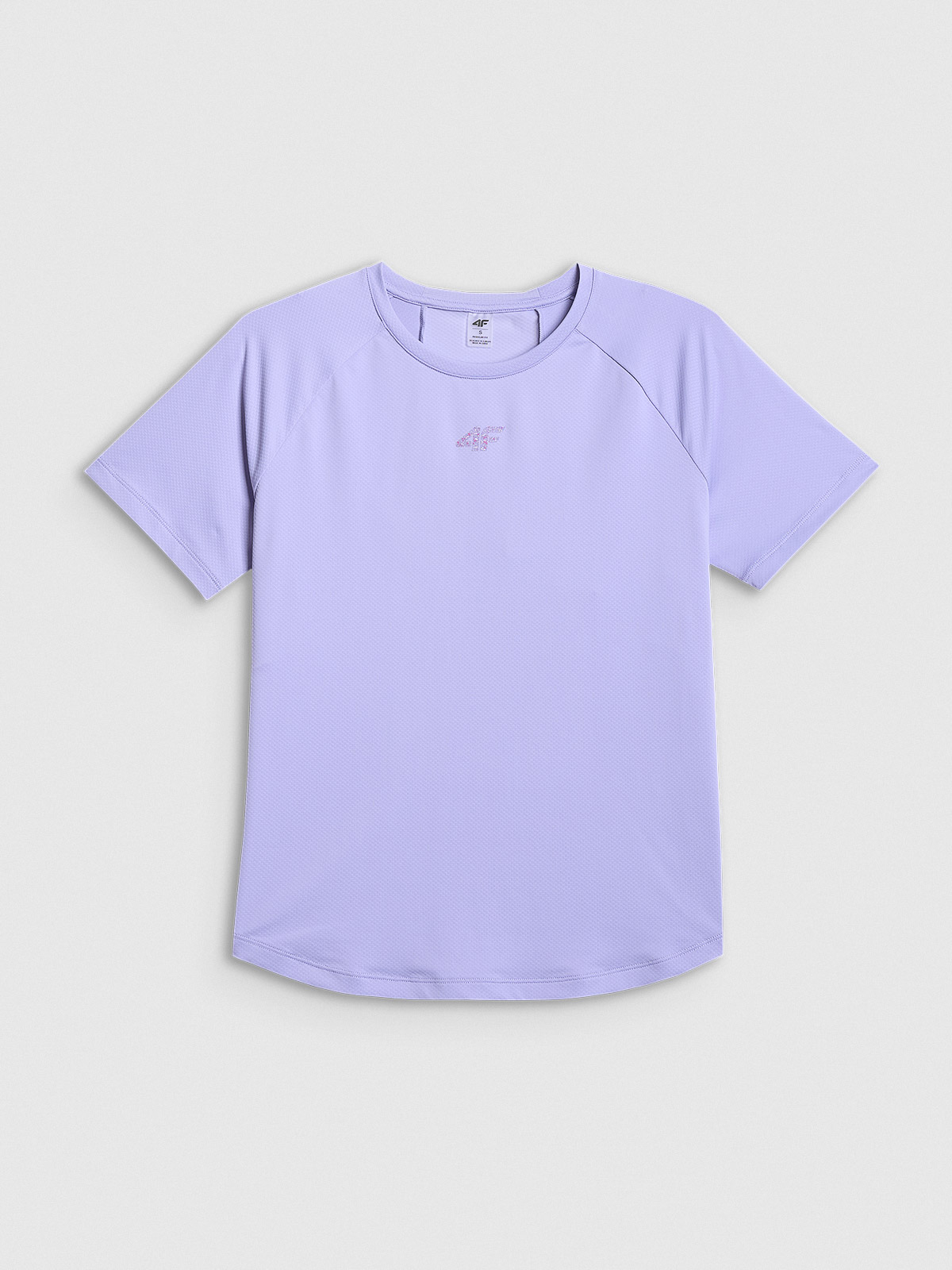 4F Koszulka treningowa regular szybkoschnąca damska - fioletowa XS