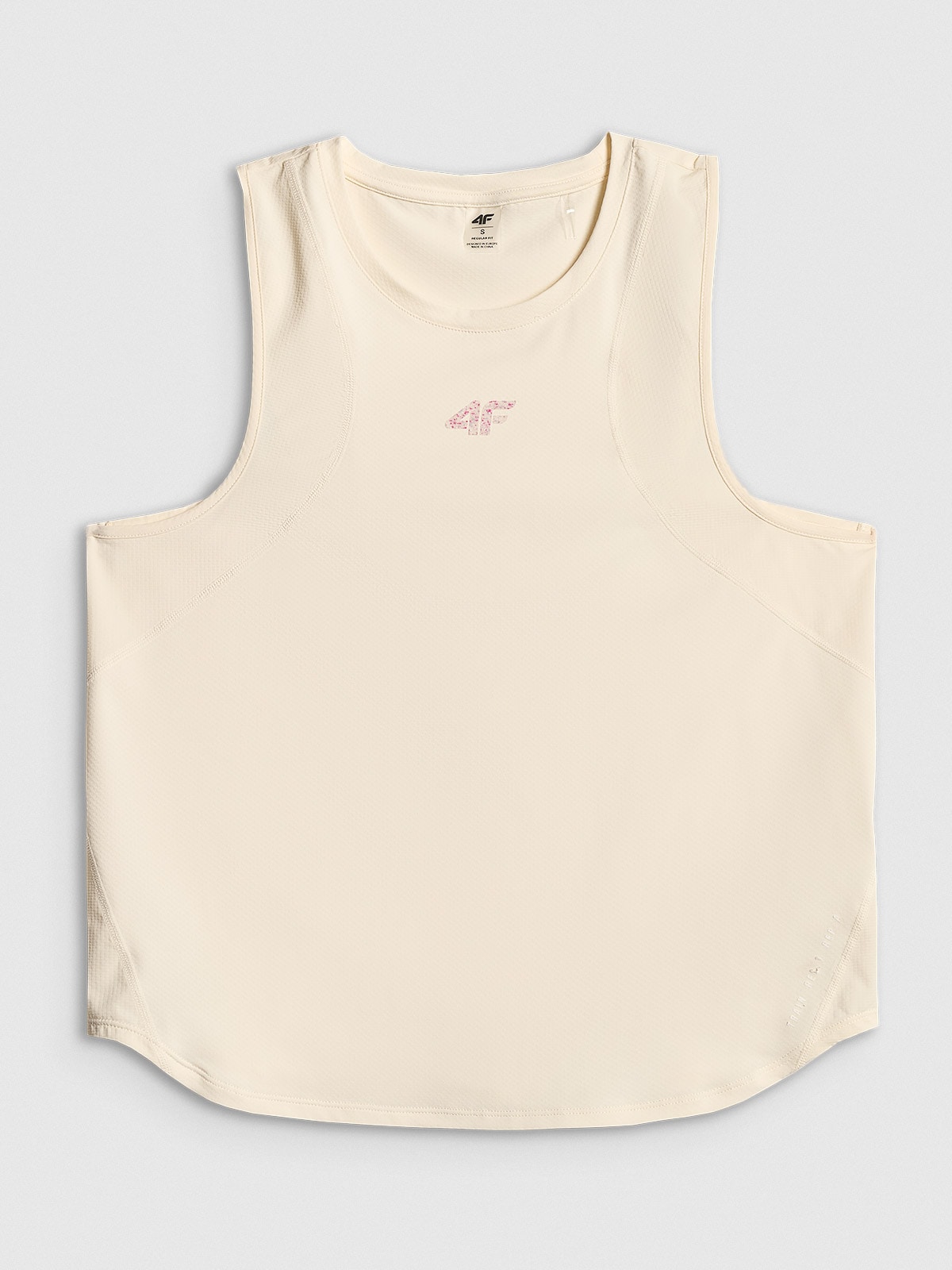 4F Top treningowy regular szybkoschnący damski - biały XL