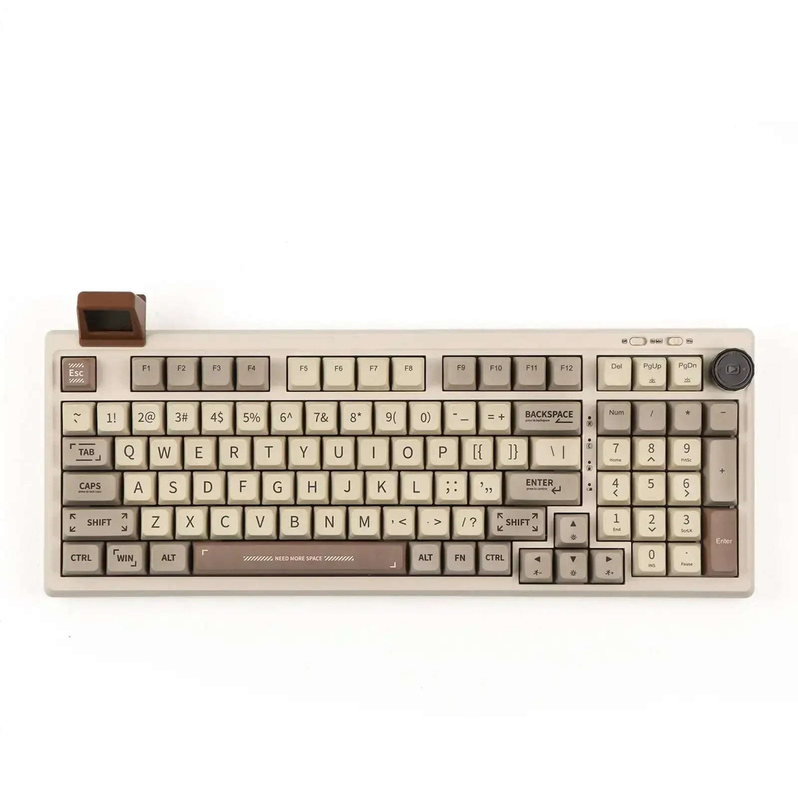 Epomaker - RT100 95% Retro Mechanical Keyboard with Knob and Mini Display RT100RWTWLR