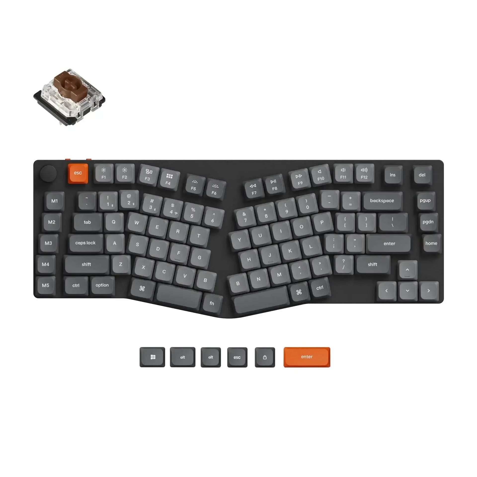 Keychron - K15 Max (Alice Layout) QMK Wireless Custom Mechanical Keyboard K15M-A3